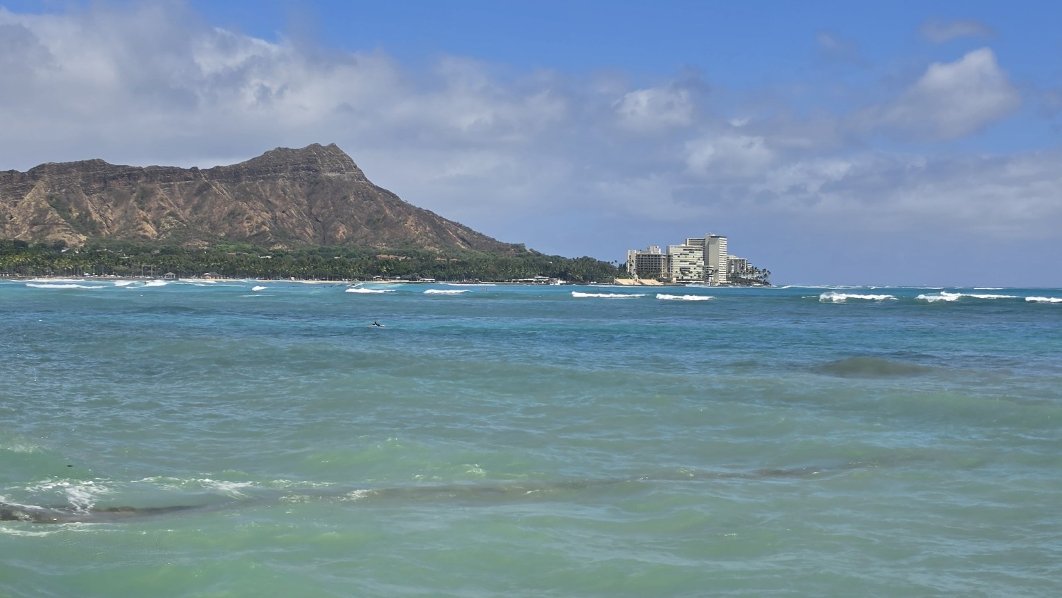 Diamond Head and the blue waters of Waikiki